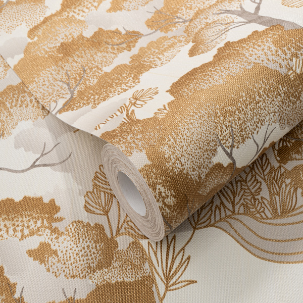 PAPIER PEINT INTISSE PAYSAGE - OR - FLORAL - ERISMANN