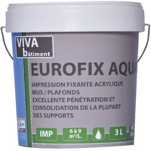 PEINTURE D'IMPRESSION ACRYLIQUE EUROFIX AQUA - MUR - VB - 3L