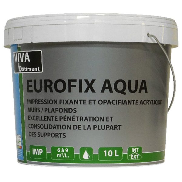 PEINTURE D'IMPRESSION ACRYLIQUE EUROFIX AQUA - MUR - VB - 10L