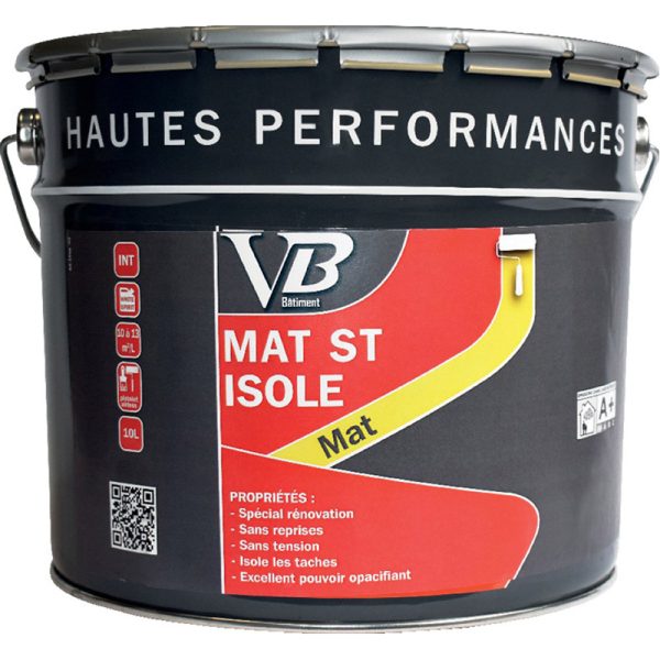 PEINTURE GLYCERO MAT ST ISOLE - MUR - VB - 10L