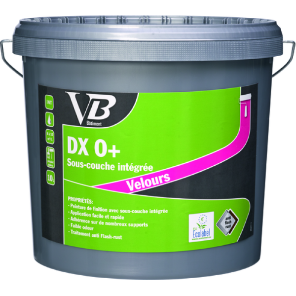 PEINTURE DE FINITION ACRYLIQUE DX O+ VELOURS - MUR - VB - 1L