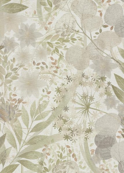 PAPIER PEINT INTISSE SECRET GARDEN - VERT - FLORAL - ERISMANN