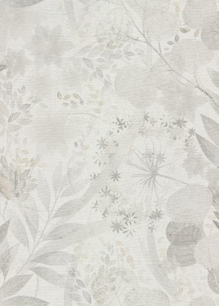 PAPIER PEINT INTISSE SECRET GARDEN - GRIS - FLORAL - ERISMANN