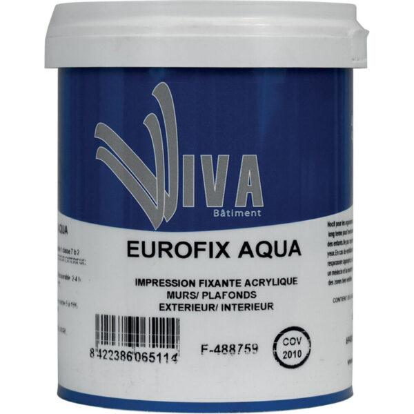 PEINTURE D'IMPRESSION ACRYLIQUE EUROFIX AQUA - MUR - VB - 750ML