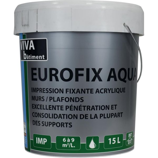 PEINTURE D'IMPRESSION ACRYLIQUE EUROFIX AQUA - MUR - VB - 15L