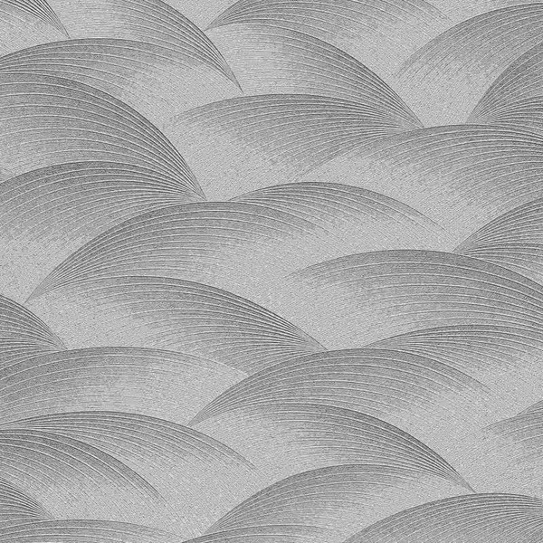 PAPIER PEINT INTISSE VAGUE - GRIS METALLISE - GRAPHIQUE - ERISMANN