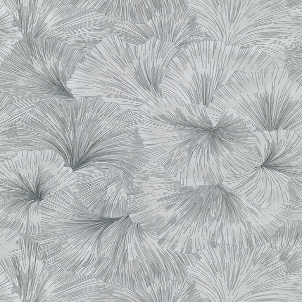PAPIER PEINT EXPLOSION FLORALE - GRIS METALLISE - FLORAL - ERISMANN