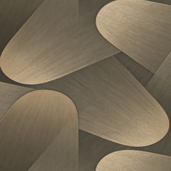 PAPIER PEINT MODERNE ART DECO -BRONZE - GRAPHIQUE - ERISMANN