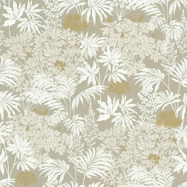 PAPIER PEINT NATURE SAUVAGE - BEIGE - VEGETAL - LUTECE