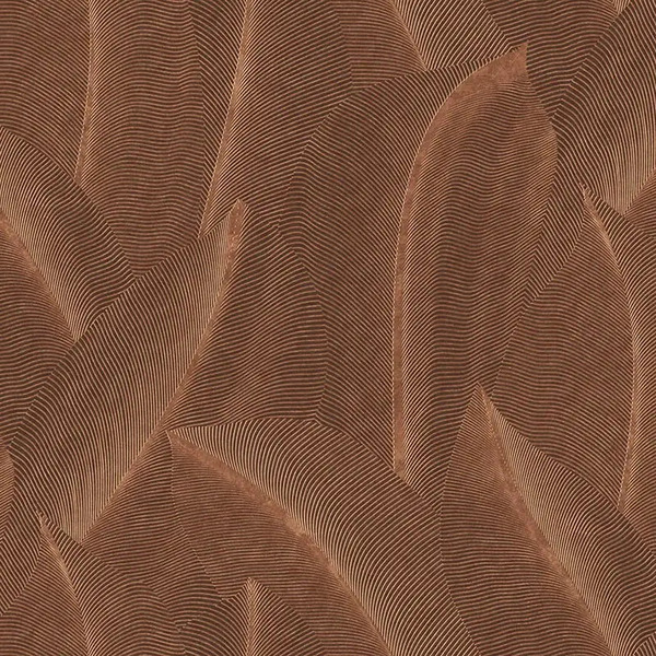 PAPIER PEINT FEUILLE XL - MARRON CUIVRE - VEGETAL - ALLURE LUTECE