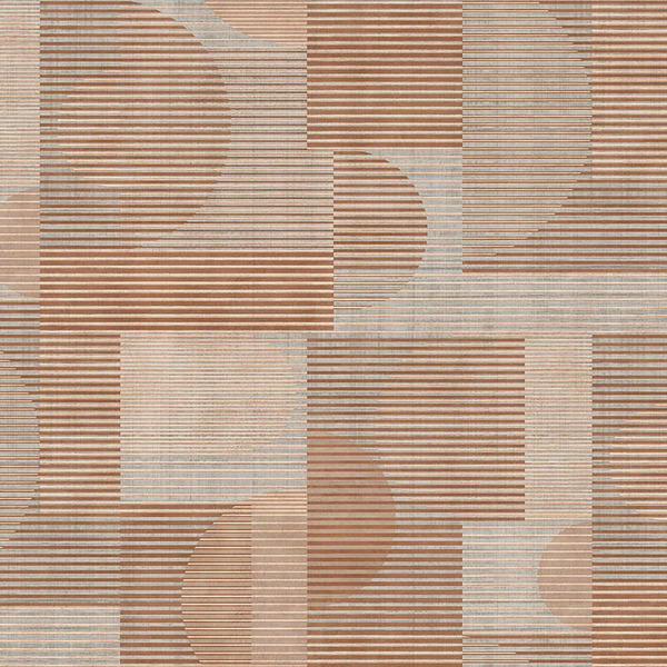 PAPIER PEINT CERCLE - MARRON - GEOMETRIQUE - ALLURE LUTECE