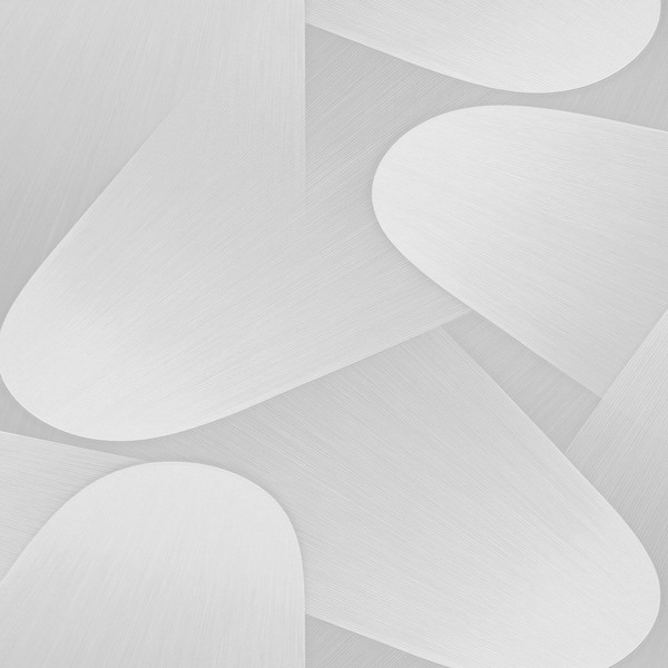 PAPIER PEINT MODERNE ART DÉCO - BLANC ET GRIS- GRAPHIQUE - ERISMANN