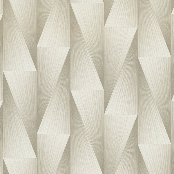 PAPIER PEINT INTISSE TRIANGLE ART DÉCO - BEIGE - GRAPHIQUE - ERISMANN