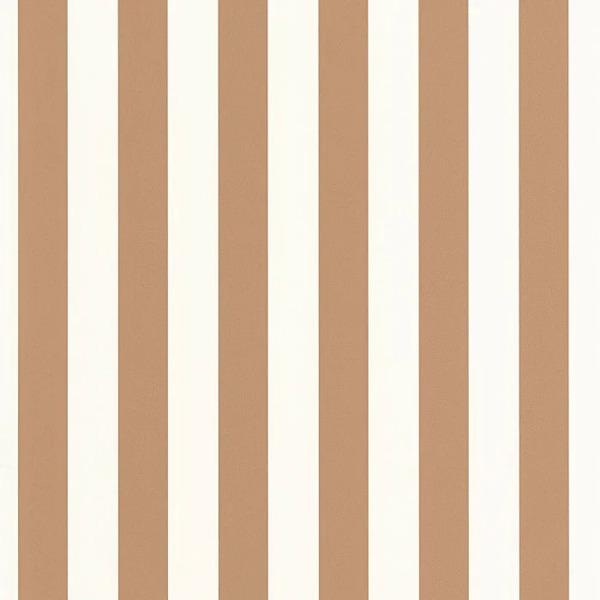 PAPIER PEINT LITTLE LINES - BLANC & CAMEL - RAYURES - CASELIO