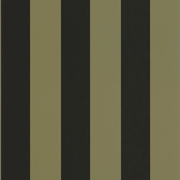 PAPIER PEINT WIDE LINES - VERT OLIVE & NOIR - RAYURES - CASELIO
