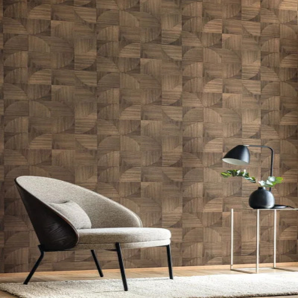 PAPIER PEINT INTISSÉ STRUCTURA- MARRON - GRAPHIQUE -CASELIO – Image 2
