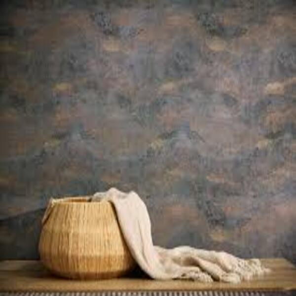 PAPIER PEINT INTISSE NUAGEUX - BLEU ET OCRE - GRAPHIQUE - AS CRÉATION – Image 3