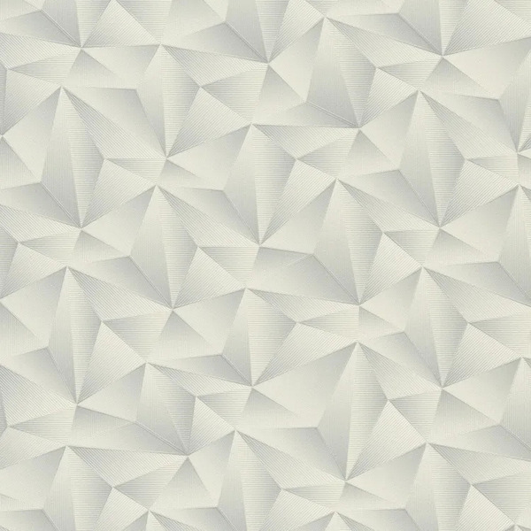 PAPIER PEINT ILLUSION TRIANGLE - GRIS CLAIR - GRAPHIQUE - ERISMANN