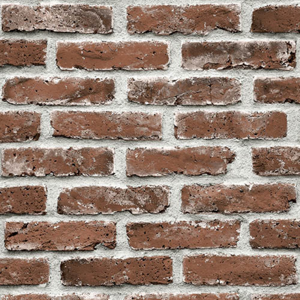 PAPIER PEINT BRIQUE - ROUGE & GRIS - UGÉPA