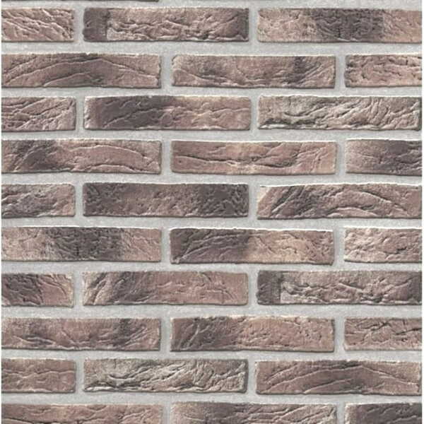 PAPIER PEINT BRIQUES 3D - ROUGE & GRIS - ERISMANN