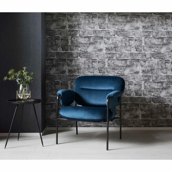 PAPIER PEINT BRIQUE - GRIS & ARGENT - ERISMANN – Image 2