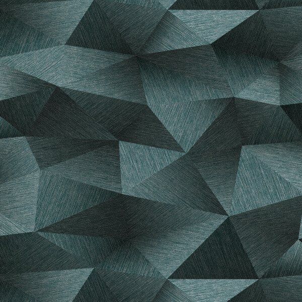 PAPIER PEINT INTISSE TRIANGLE ART DÉCO - BLEU CANARD - GRAPHIQUE - ERISMANN