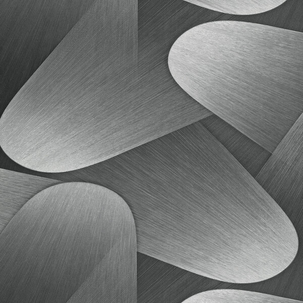 PAPIER PEINT MODERNE ART DÉCO - GRIS ACIER - GRAPHIQUE - ERISMANN