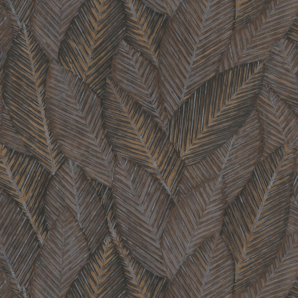 PAPIER PEINT INTISSÉ PALMERAIE - NOIR - VÉGÉTAL - ERISMANN