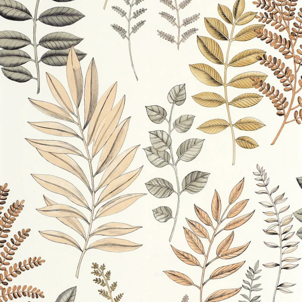 PAPIER PEINT INTISSÉ FLORIUM - TERRACOTTA, OCRE & BRUN - VÉGÉTAL- CASELIO