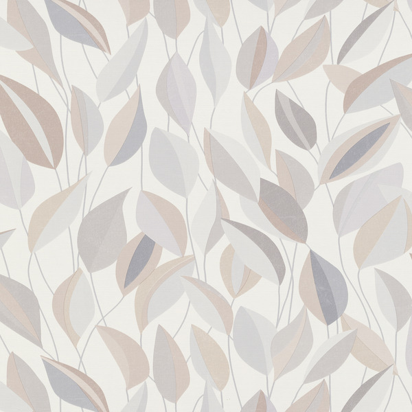 PAPIER PEINT INTISSÉ FEUILLAGE AUTOMNAL - GRIS CLAIR- FLORAL - ERISMANN