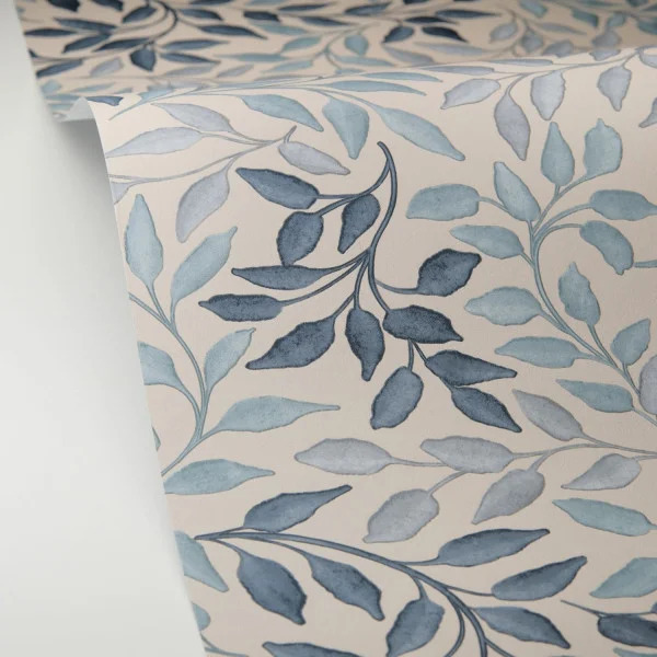 PAPIER PEINT INTISSÉ PRINTEMPS - BLEU - FLORAL - CASELIO – Image 3
