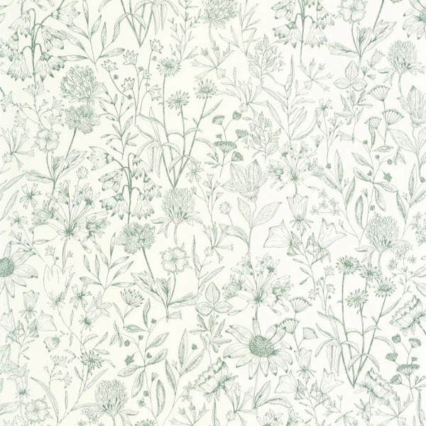 PAPIER PEINT INTISSE JARDIN DE GIVERNY - VERT D'EAU - FLORAL - CASELIO