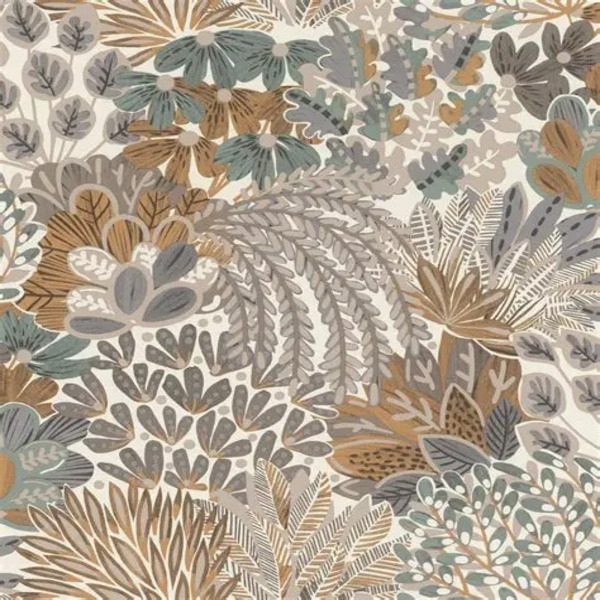 PAPIER PEINT INTISSÉ IMMERSION VÉGÉTALE – BEIGE, BRUN & GRIS BLEUTÉ – VÉGÉTAL – RASCH