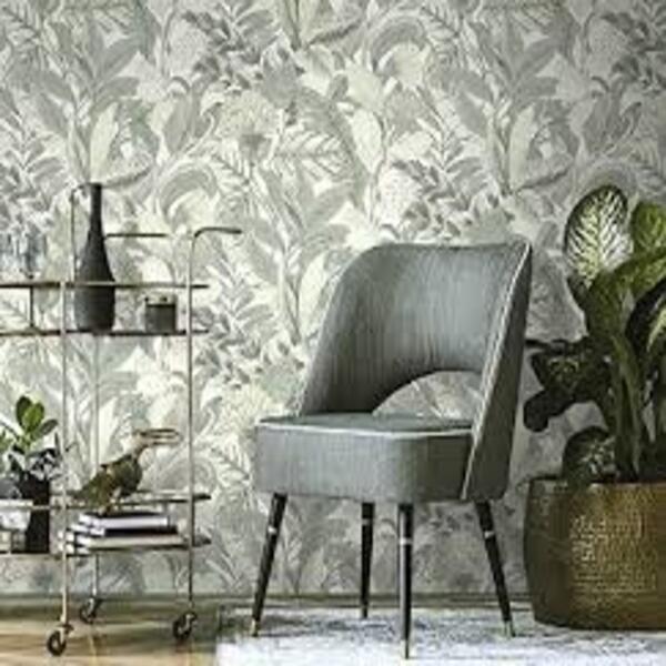 PAPIER PEINT INTISSÉ JUNGLE - VERT SAUGE - VÉGÉTAL - ERISMANN – Image 3