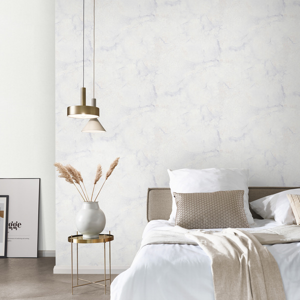 PAPIER PEINT INTISSÉ MELISSA MARBRÉ - BLANC & GRIS - MARBRÉ - ERISMANN – Image 2