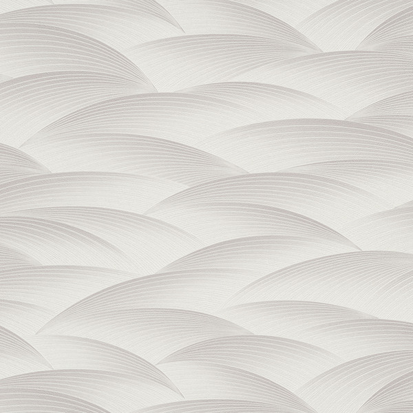 PAPIER PEINT INTISSE VAGUE - BLANC & GRIS - GRAPHIQUE - ERISMANN
