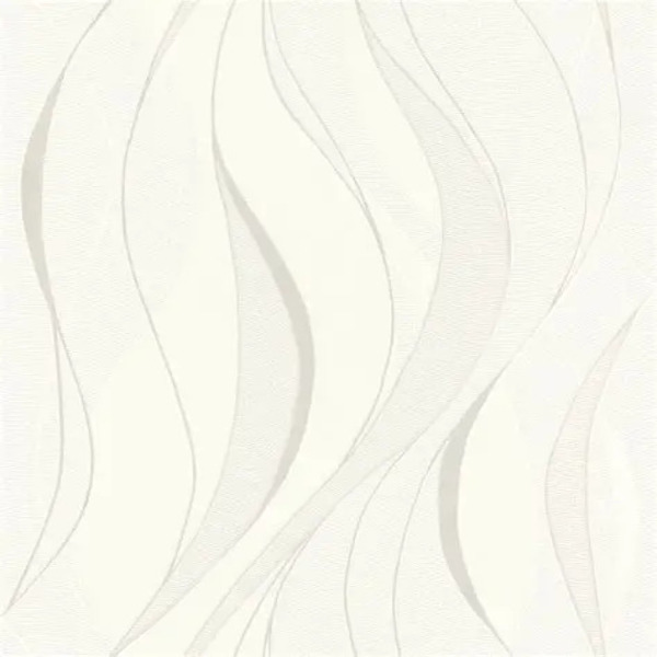 PAPIER PEINT INTISSÉ ZIG ZAG - BLANC & ARGENT - GRAPHIQUE - RASCH