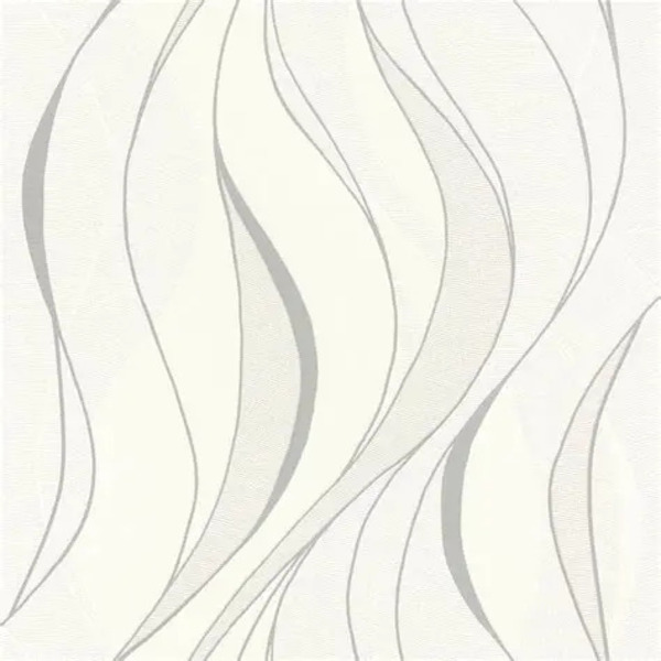 PAPIER PEINT INTISSÉ ZIG ZAG - BLANC & GRIS - GRAPHIQUE - RASCH