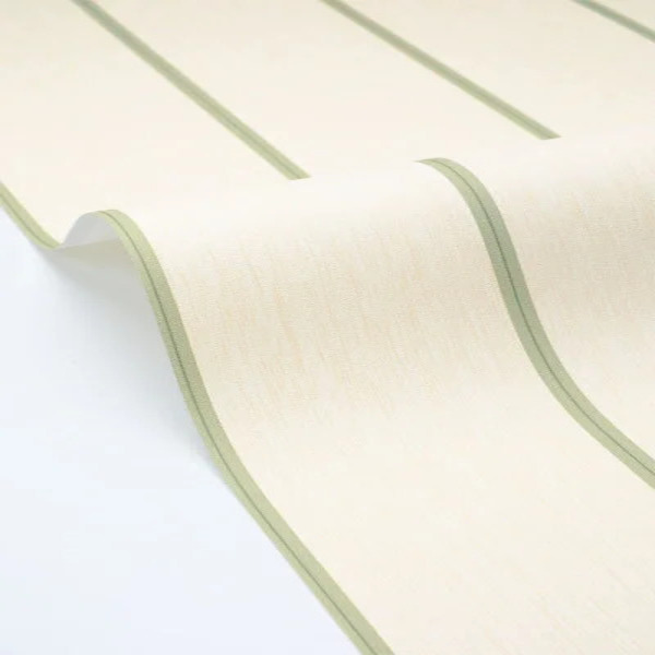 PAPIER PEINT INTISSÉ NAVAIA - BEIGE & VERT - RAYURES - CASELIO – Image 3